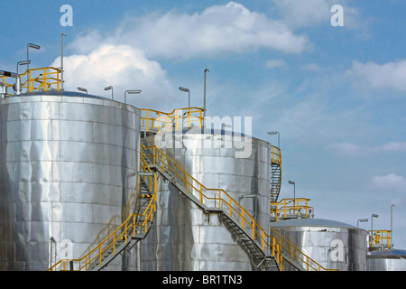 metallic tanks Stock Photo
