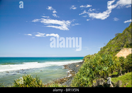Australia, Queensland, Gold Coast, Burleigh Heads. Seaside View from Burleigh Head National Park. Stock Photo