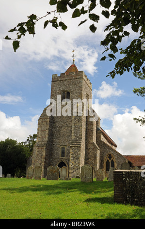 The village church of St Peters at Firle near Lewes East Sussex UK Stock Photo