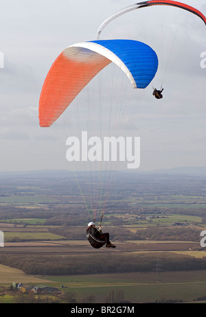Hang gliding at Devil's Dyke, Sussex, England Stock Photo