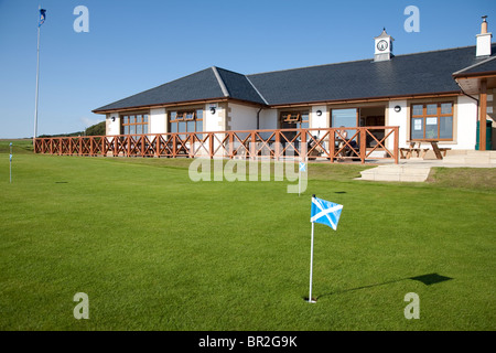 Blackwaterfoot Golf Clubhouse on the Isle of Arran in Scotland Stock Photo