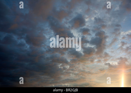 Colorful evening clouds at sunset Stock Photo