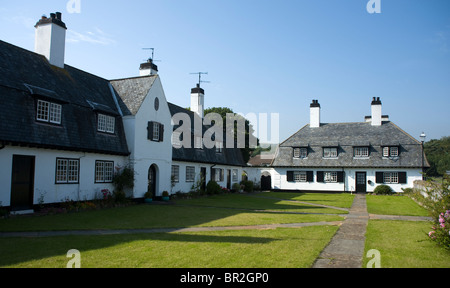 Cottages at Cushendun, County Antrim, deigned by Clough William-Ellis. Stock Photo