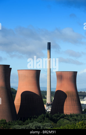 Ironbridge Power Station cooling towers in Shropshire Stock Photo