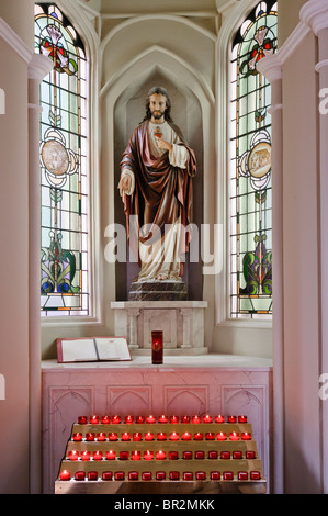Sacred Heart shrine in a Roman Catholic Cathedral Stock Photo
