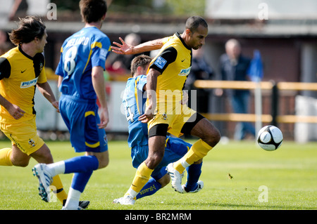 2010 Blue Square Premier League Southport v AFC Wimbledon Aug 14th.Mcneil on the attack for Southport.
