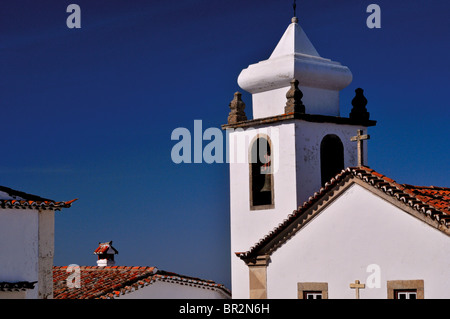 Portugal, Alentejo: Church tower of Igreja do Espirito Santo in Marvao Stock Photo