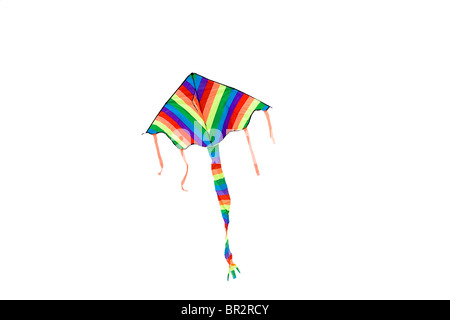 colorful kite in the white background Stock Photo