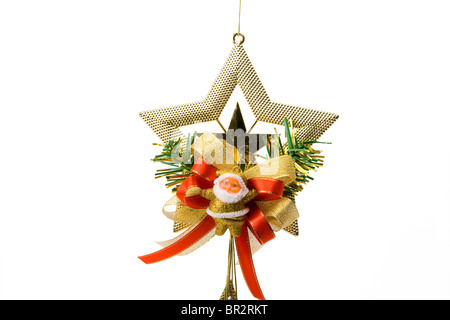 Christmas decoration star on a white background Stock Photo