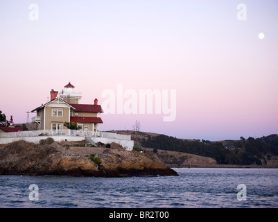 lighthouse on the brothers isalnds in the san francisco bay area Stock Photo