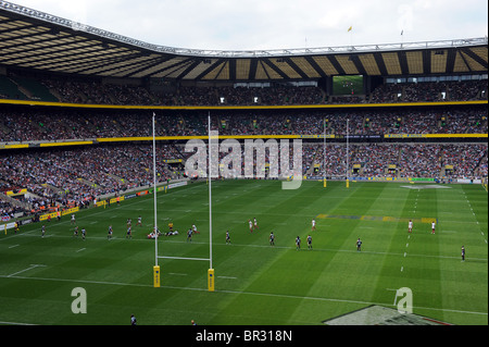 View inside a full Twickenham Stadium, London. Home of the English Rugby Football Union or RFU Stock Photo