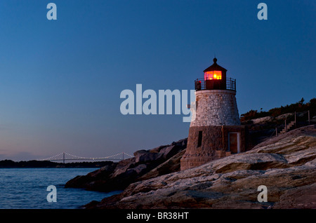 Castle Hill lighthouse, Newport, Rhode Island, USA Stock Photo