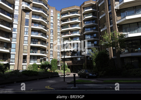 Kensington West, high end luxurious apartment block situated just a stones throw from Olympia in west London. Stock Photo