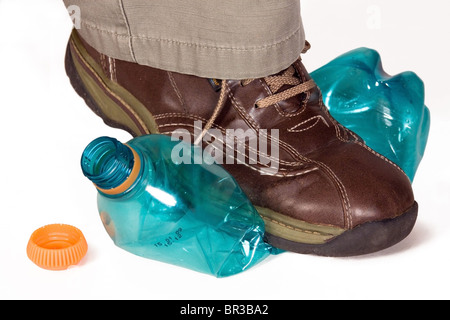 deformation single-trip bottle Stock Photo