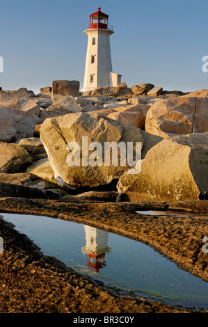 The lighthouse at Peggys Cove Nova Scotia Canada Stock Photo