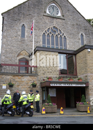 Uppermill Civic Hall, Uppermill, Oldham, Lancashire, England, UK. Stock Photo