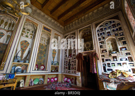 Ornate Decoration Inside an Old Jewish Home in Bukhara Uzbekistan Stock Photo