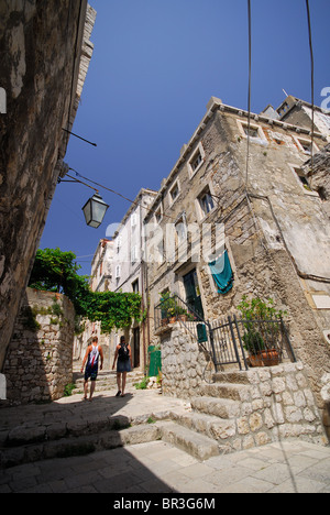 DUBROVNIK, CROATIA. A street in the old walled town. 2010. Stock Photo