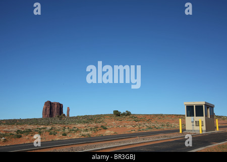 Toll booth entrance to Monument Valley Navajo Tribal Park in Arizona and Utah, United States, June 14, 2010 Stock Photo