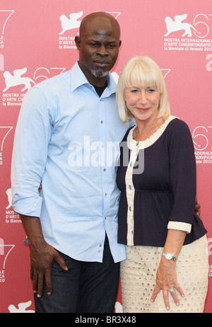 DJIMON HOUNSOU HELEN MIRREN THE TEMPEST PHOTOCALL. 67H VENICE FILM FESTIVAL VENICE  ITALY 11 September 2010 Stock Photo