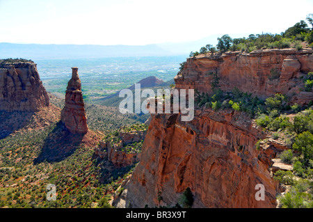 View of Balanced Rock Colorado National Monument Grand Junction Stock Photo