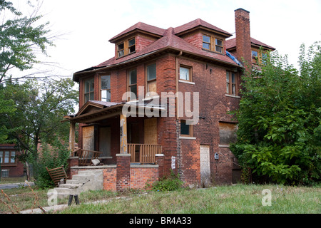 Vacant dwelling Detroit Michigan USA Stock Photo