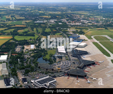 Hannover airport, terminal and airstrip , Germany, Lower Saxony, Hanover Stock Photo