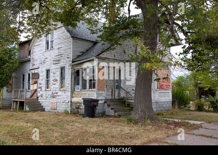 Vacant dwelling East side of Detroit Michigan USA Stock Photo