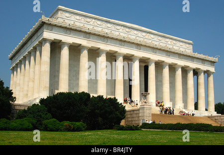 Lincoln Memorial in the form of a Greek Doric temple, Washington D.C., USA, Stock Photo