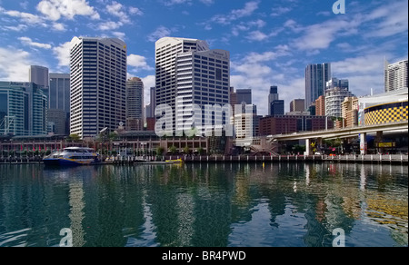 A view of Cockle Bay Wharf in Darling Harbour, Sydney, Australia Stock Photo