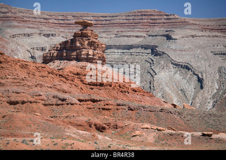 Mexican Hat Rock in southern Utah Stock Photo