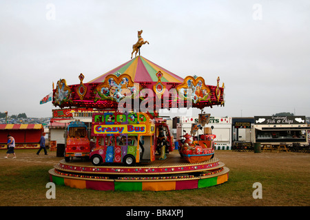 kids ride at the Great Dorset steam fair in Tarrant Hinton uk Stock Photo