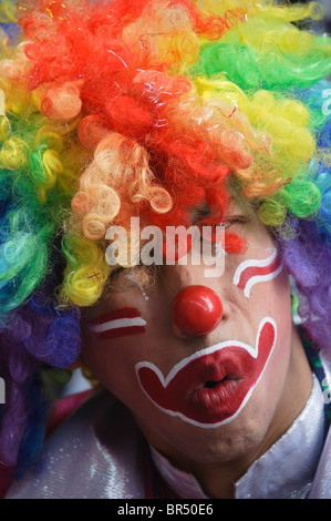clown performing at the Silom Street Festival in Bangkok Thailand Stock Photo