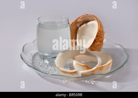 Tender Coconut Water and Tender Coconut Stock Photo