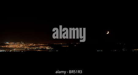 Israel, Galilee, Night photography of the Sea of Galilee Stock Photo