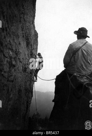 Historic photograph, mountain climber, around 1930 Stock Photo - Alamy