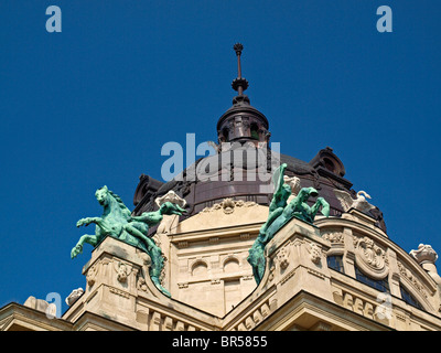 Exterior dome of the Szechenyi bathhouse (Széchenyi Furdo) one of the largest medicinal baths in Europe. Budapest, Hungary Stock Photo