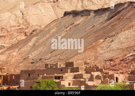 Village of traditional style clay houses,Turpan, Xinjiang, China Stock Photo