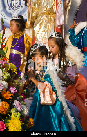 A CHRISTIAN group on a float in the annual INDEPENDENCE DAY PARADE in September - SAN MIGUEL DE ALLENDE, MEXICO Stock Photo