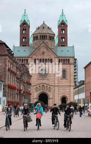 Kaiserdom Cathedral Exterior in Speyer Rheinland-Pfalz Germany. Stock Photo