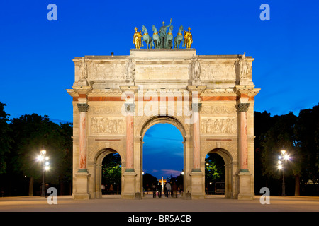 Europe, France, Paris (75), Arc de Triomphe du Carrousel, Paris Stock Photo