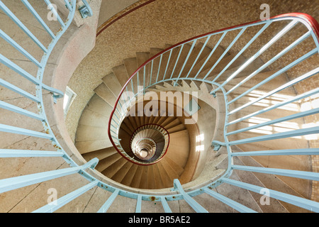 ile de sein lighthouse spiral staircase, brittany, finistere, france Stock Photo