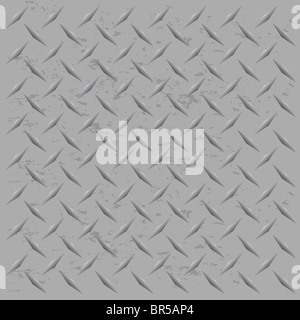 A silver metallic diamond plate texture that tiles seamlessly in any direction. Stock Photo