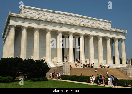 Lincoln Memorial in the form of a Greek Doric temple, Washington D.C., USA, Stock Photo