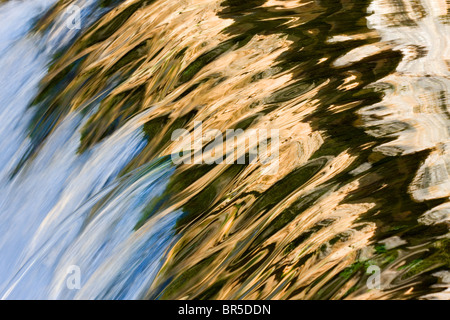 Reflections in running water, Cazorla National Park, Jaen Province, Spain Stock Photo