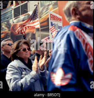 Rally to support American troops in Iraq Times Square Stock Photo