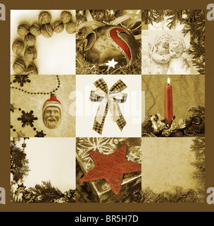 Mosaic with christmas motives Stock Photo