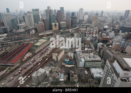 View from Umeda Sky Building in Osaka, Japan. Stock Photo