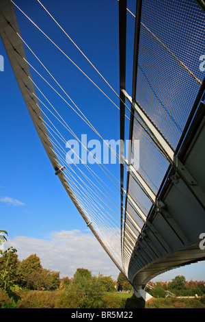 York Millenium Pedestrian Bridge over River Ouse York England UK United Kingdom EU European Union Europe Stock Photo