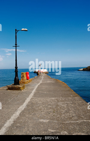 The banjo pier in looe Cornwall england uk Stock Photo